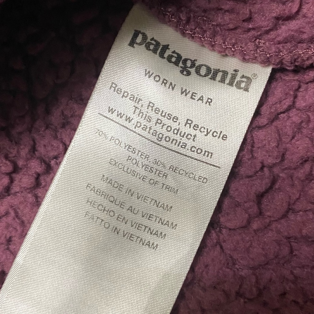 Patagonia Women's Los Gatos 1/4-Zip xs burgundy Style #25235 - Picture 7 of 12